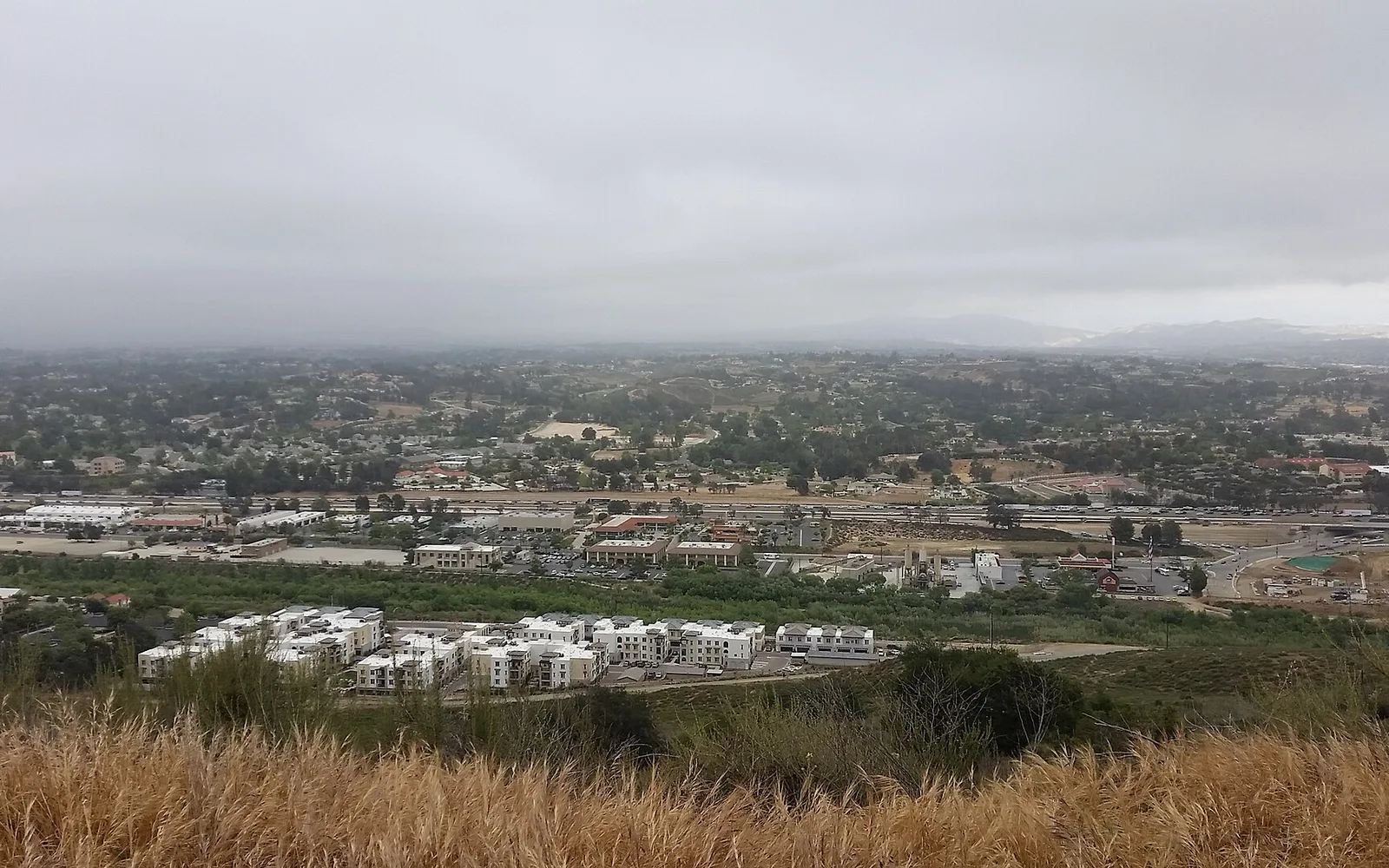 Temecula Valley landscape viewed from the east end of Via Horca.